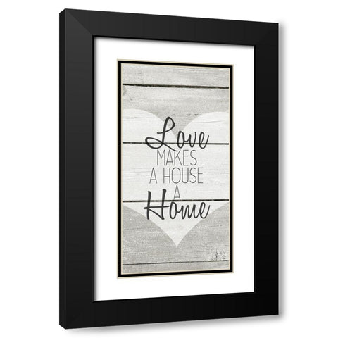 Love Makes Black Modern Wood Framed Art Print with Double Matting by Kimberly, Allen