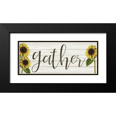 Sunflower Gather Black Modern Wood Framed Art Print with Double Matting by Kimberly, Allen