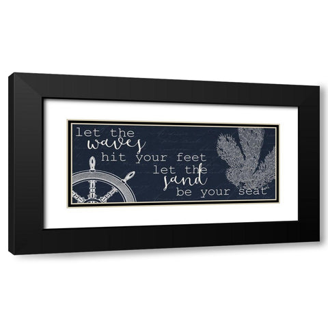 Let the Waves Black Modern Wood Framed Art Print with Double Matting by Kimberly, Allen