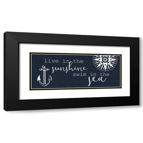 Live in the Sea Black Modern Wood Framed Art Print with Double Matting by Kimberly, Allen