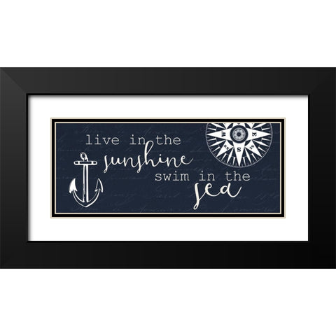 Live in the Sea Black Modern Wood Framed Art Print with Double Matting by Kimberly, Allen