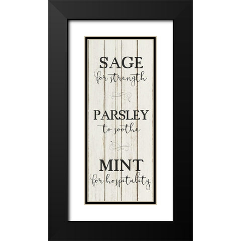 Herbs For 1 Black Modern Wood Framed Art Print with Double Matting by Kimberly, Allen