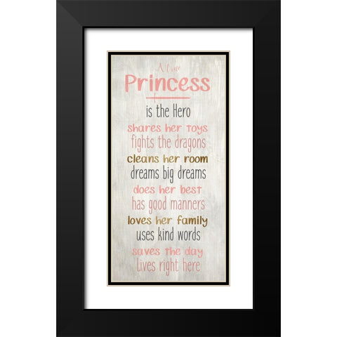 A True Princess Black Modern Wood Framed Art Print with Double Matting by Kimberly, Allen