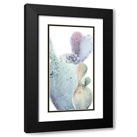 Succulent Speckled 1 Black Modern Wood Framed Art Print with Double Matting by Kimberly, Allen