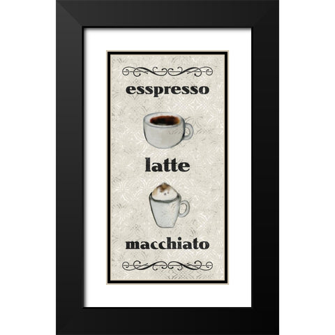 Coffee Life 1 Black Modern Wood Framed Art Print with Double Matting by Kimberly, Allen