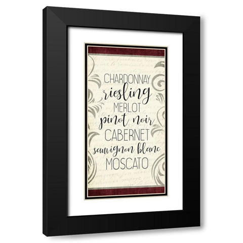 Good Wine 3 Black Modern Wood Framed Art Print with Double Matting by Kimberly, Allen