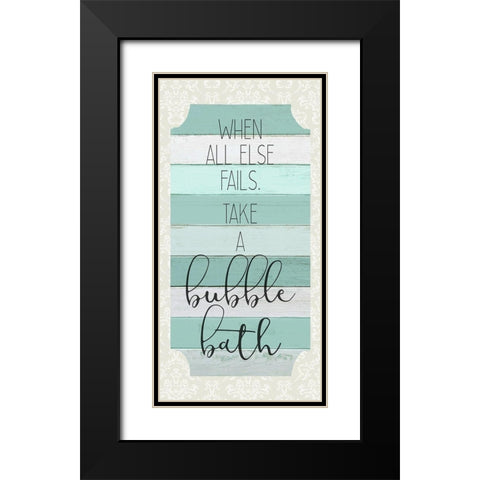 Bubble Bath 1 Black Modern Wood Framed Art Print with Double Matting by Kimberly, Allen