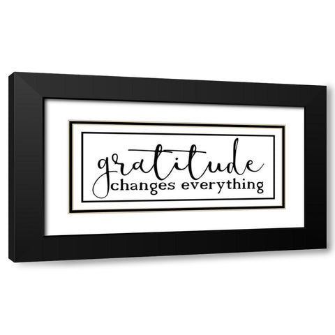 Gratitude Changes v2 Black Modern Wood Framed Art Print with Double Matting by Kimberly, Allen