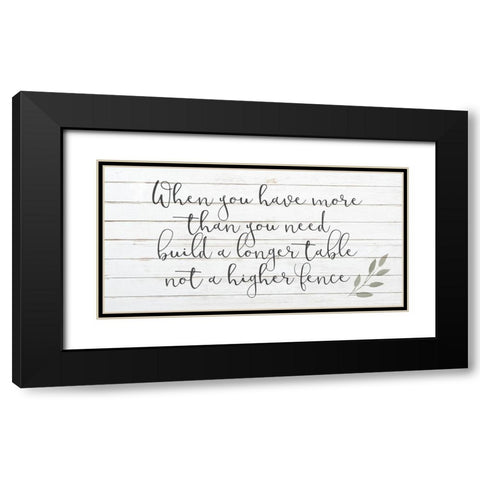 More Than You Need Black Modern Wood Framed Art Print with Double Matting by Kimberly, Allen