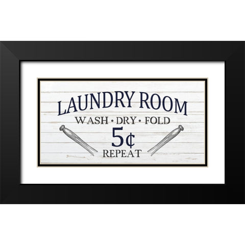 Laundry Room Black Modern Wood Framed Art Print with Double Matting by Kimberly, Allen