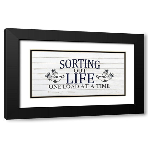 Sorting Life Black Modern Wood Framed Art Print with Double Matting by Kimberly, Allen