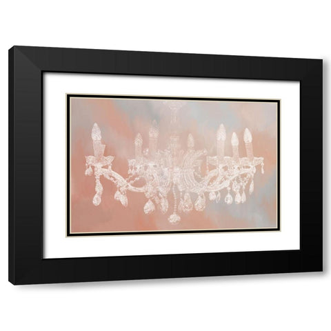 Blush Chandelier Black Modern Wood Framed Art Print with Double Matting by Kimberly, Allen