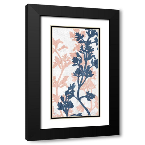 Navy Branches 5 Black Modern Wood Framed Art Print with Double Matting by Kimberly, Allen