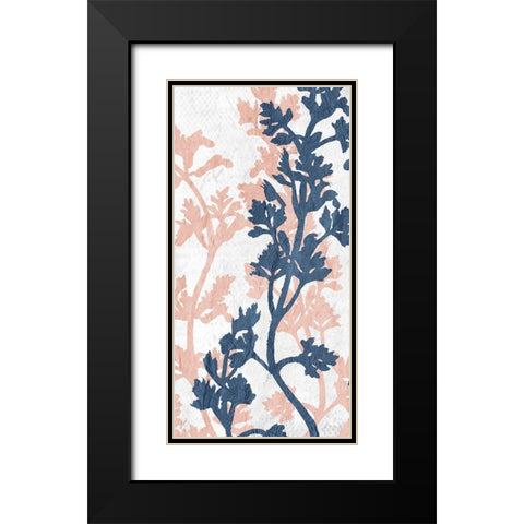 Navy Branches 5 Black Modern Wood Framed Art Print with Double Matting by Kimberly, Allen