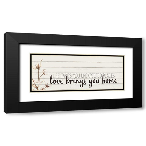 Love Brings You Black Modern Wood Framed Art Print with Double Matting by Kimberly, Allen