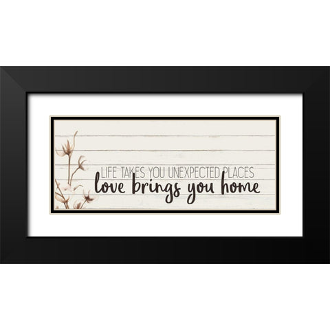 Love Brings You Black Modern Wood Framed Art Print with Double Matting by Kimberly, Allen