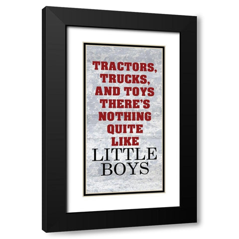 Little Boys Black Modern Wood Framed Art Print with Double Matting by Kimberly, Allen