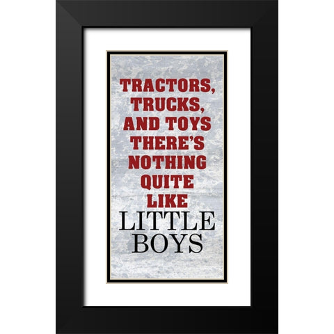 Little Boys Black Modern Wood Framed Art Print with Double Matting by Kimberly, Allen