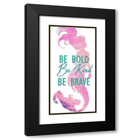 Be Bold 1 Black Modern Wood Framed Art Print with Double Matting by Kimberly, Allen