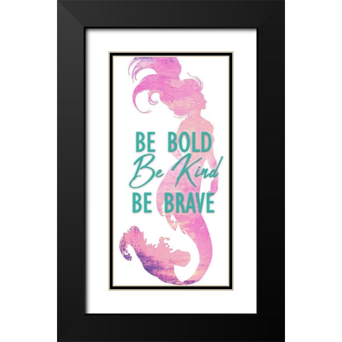 Be Bold 1 Black Modern Wood Framed Art Print with Double Matting by Kimberly, Allen