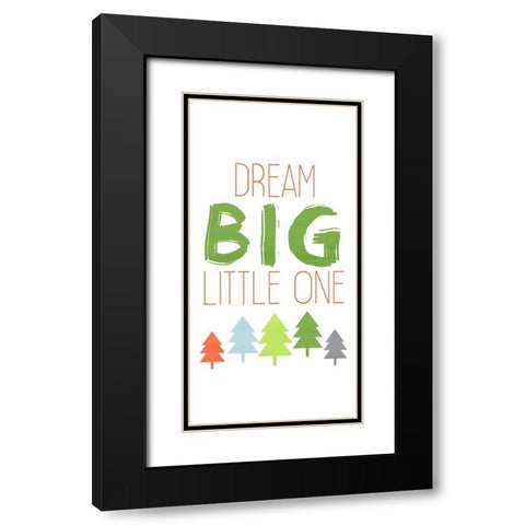Dino Brave 2 Black Modern Wood Framed Art Print with Double Matting by Kimberly, Allen