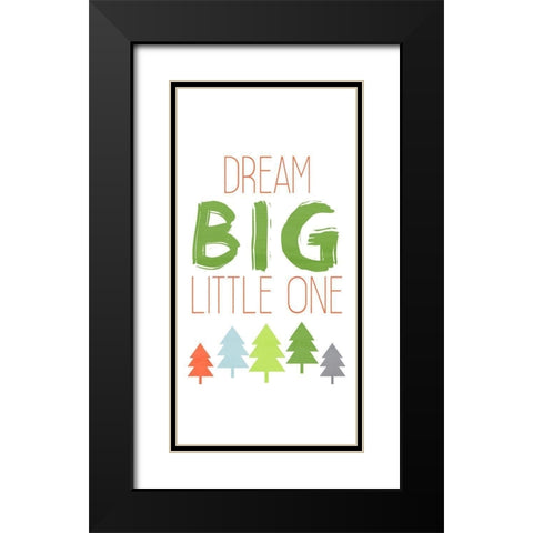 Dino Brave 2 Black Modern Wood Framed Art Print with Double Matting by Kimberly, Allen
