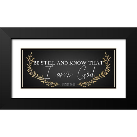 I Am God Black Modern Wood Framed Art Print with Double Matting by Kimberly, Allen