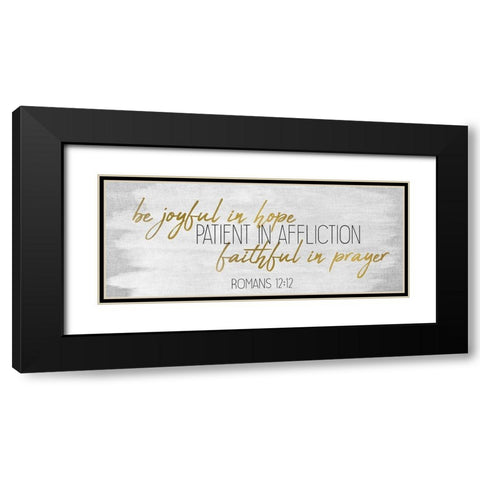 Be Joyful Black Modern Wood Framed Art Print with Double Matting by Kimberly, Allen