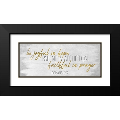 Be Joyful Black Modern Wood Framed Art Print with Double Matting by Kimberly, Allen