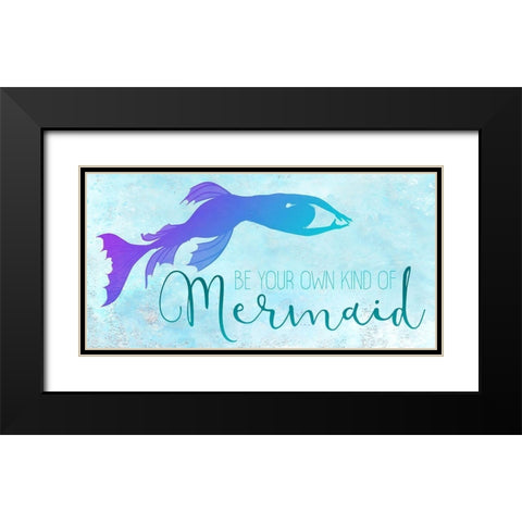 Mermaids 1 Black Modern Wood Framed Art Print with Double Matting by Kimberly, Allen
