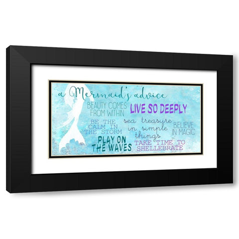 Mermaids 6 Black Modern Wood Framed Art Print with Double Matting by Kimberly, Allen