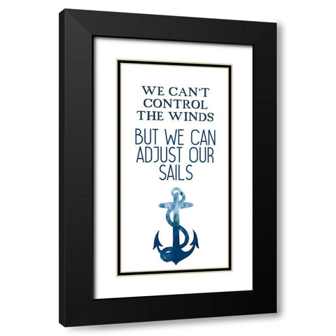Our Sails 1 Black Modern Wood Framed Art Print with Double Matting by Kimberly, Allen