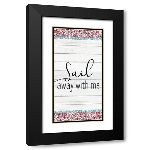 Whale Tail 1 Black Modern Wood Framed Art Print with Double Matting by Kimberly, Allen