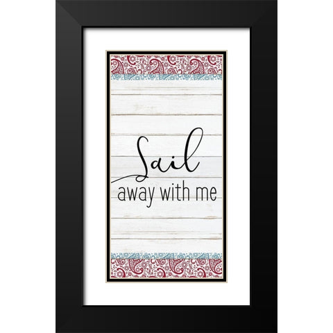 Whale Tail 1 Black Modern Wood Framed Art Print with Double Matting by Kimberly, Allen