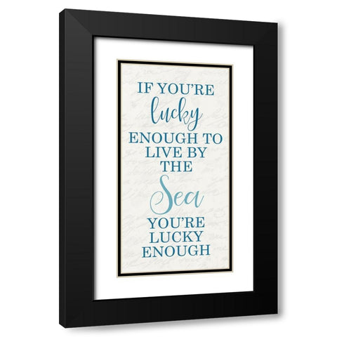 Lucky Enough 6 Black Modern Wood Framed Art Print with Double Matting by Kimberly, Allen