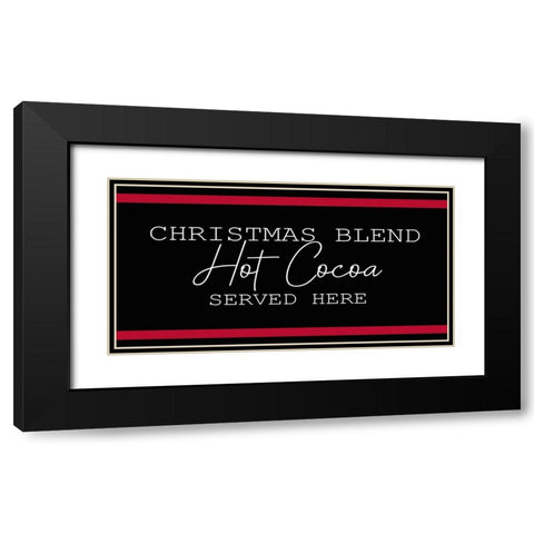 Christmas Cocoa 1 Black Modern Wood Framed Art Print with Double Matting by Kimberly, Allen