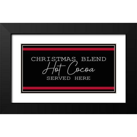 Christmas Cocoa 1 Black Modern Wood Framed Art Print with Double Matting by Kimberly, Allen