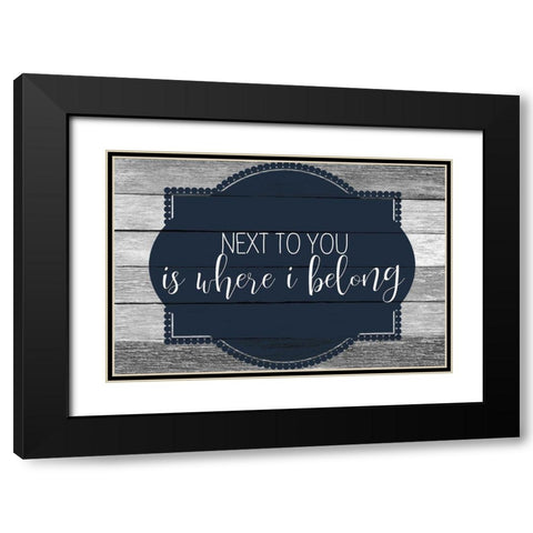Next to You Black Modern Wood Framed Art Print with Double Matting by Kimberly, Allen