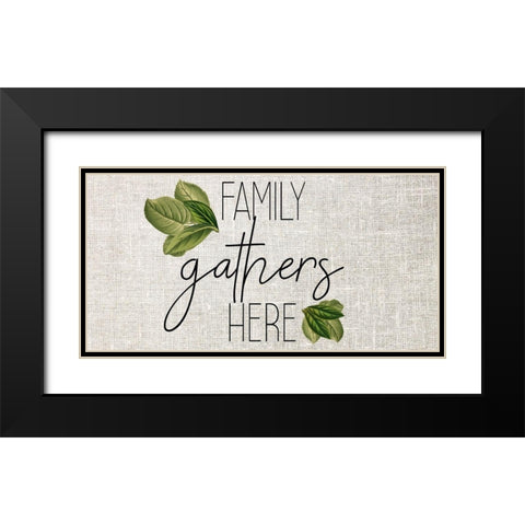 Family Gathers Black Modern Wood Framed Art Print with Double Matting by Kimberly, Allen