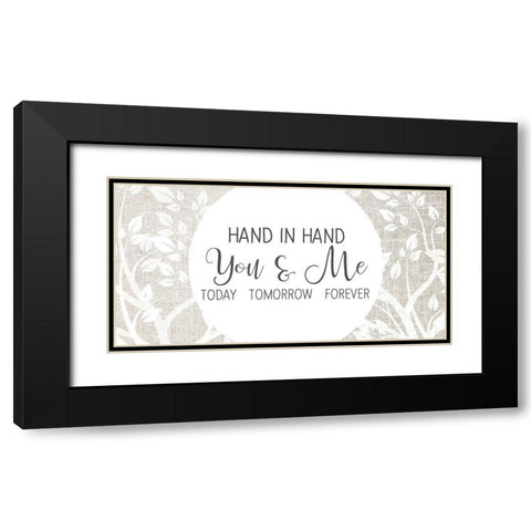 Hand in Hand Black Modern Wood Framed Art Print with Double Matting by Kimberly, Allen