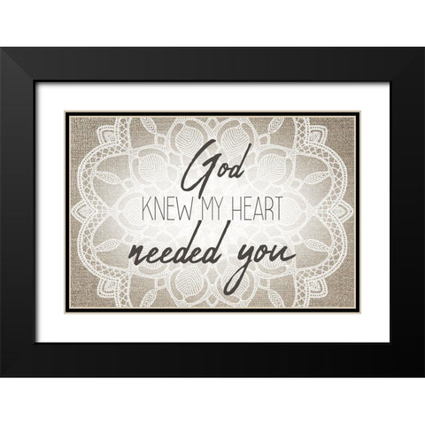 God Knew Black Modern Wood Framed Art Print with Double Matting by Kimberly, Allen