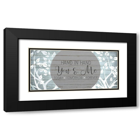 Hand in Hand Black Modern Wood Framed Art Print with Double Matting by Kimberly, Allen