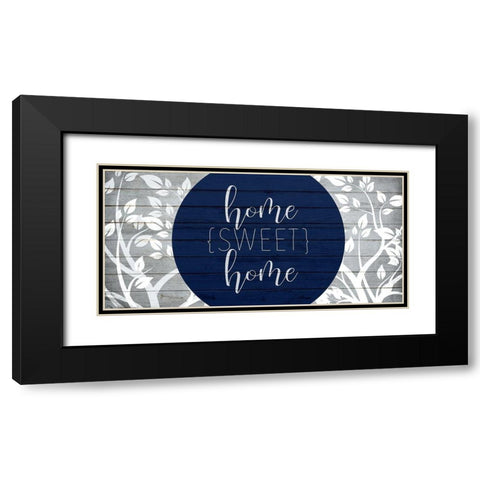 Home Sweet Home Tree Black Modern Wood Framed Art Print with Double Matting by Kimberly, Allen