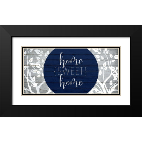 Home Sweet Home Tree Black Modern Wood Framed Art Print with Double Matting by Kimberly, Allen
