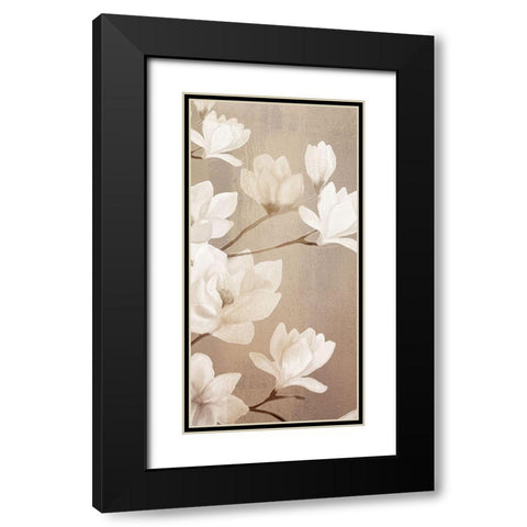 Magnolia Panel 1 Black Modern Wood Framed Art Print with Double Matting by Kimberly, Allen