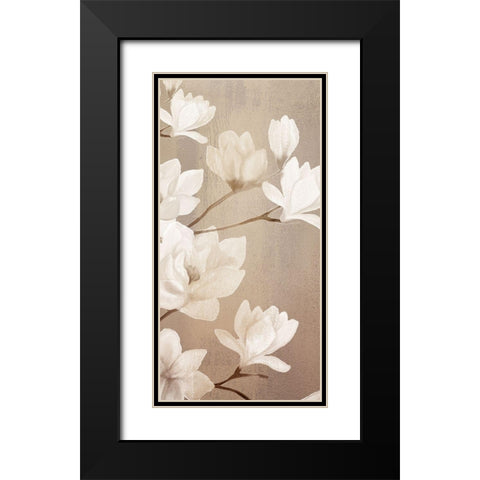 Magnolia Panel 1 Black Modern Wood Framed Art Print with Double Matting by Kimberly, Allen