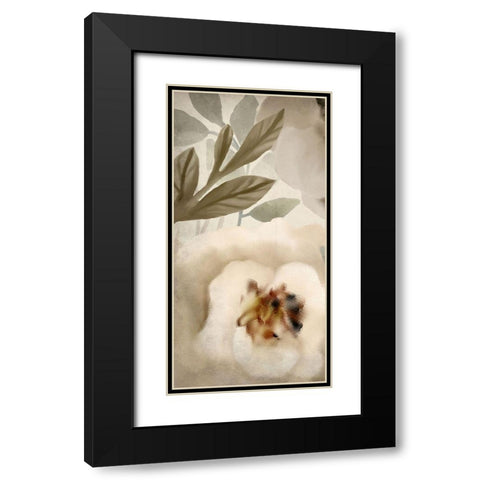 Simplicity Floral Panel A Black Modern Wood Framed Art Print with Double Matting by Kimberly, Allen