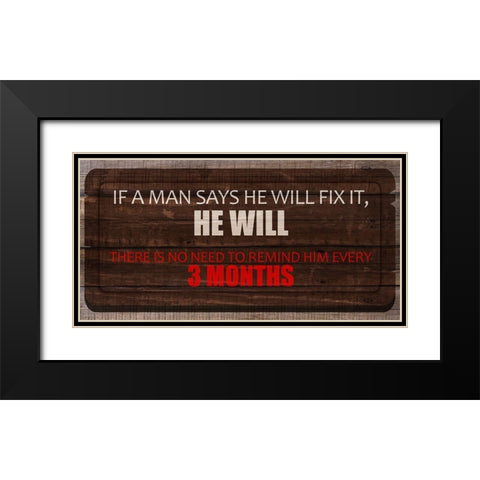 He Will Fix It Black Modern Wood Framed Art Print with Double Matting by Kimberly, Allen