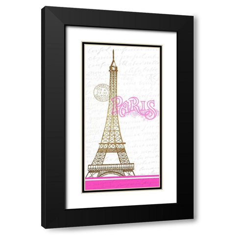 I Love Paris 1 Black Modern Wood Framed Art Print with Double Matting by Allen, Kimberly