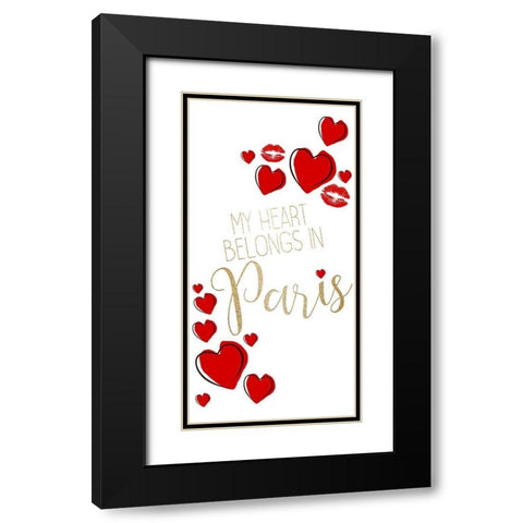 My Heart 2 Black Modern Wood Framed Art Print with Double Matting by Allen, Kimberly